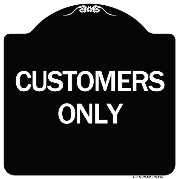 Signmission Designer Series Customers Only, Black & White Heavy-Gauge Aluminum Sign, 18" x 18", BW-1818-24494 A-DES-BW-1818-24494 - main